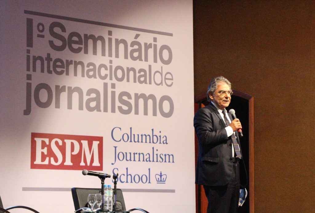 Carlos Ayres Britto, ex-presidente do STF, na palestra de abertura do seminário. Foto: Thaynah Silva